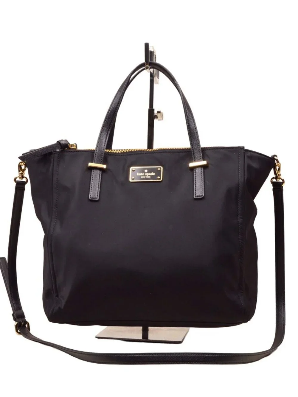 Kate Spade New York Wilson Road Alyse Satchel Bag Black Nylon